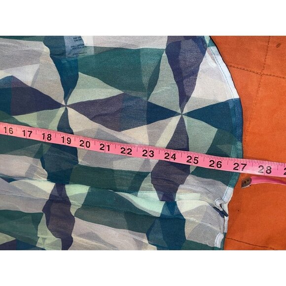 Equipment Femme Geometric Print SILK Long Sleeve Button-Up Blouse Women's XS - Picture 7 of 9